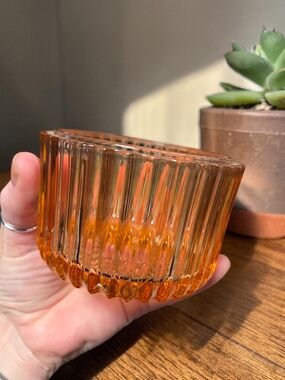 Art Deco Depression Glass Pink Fairy Lamp Top Only